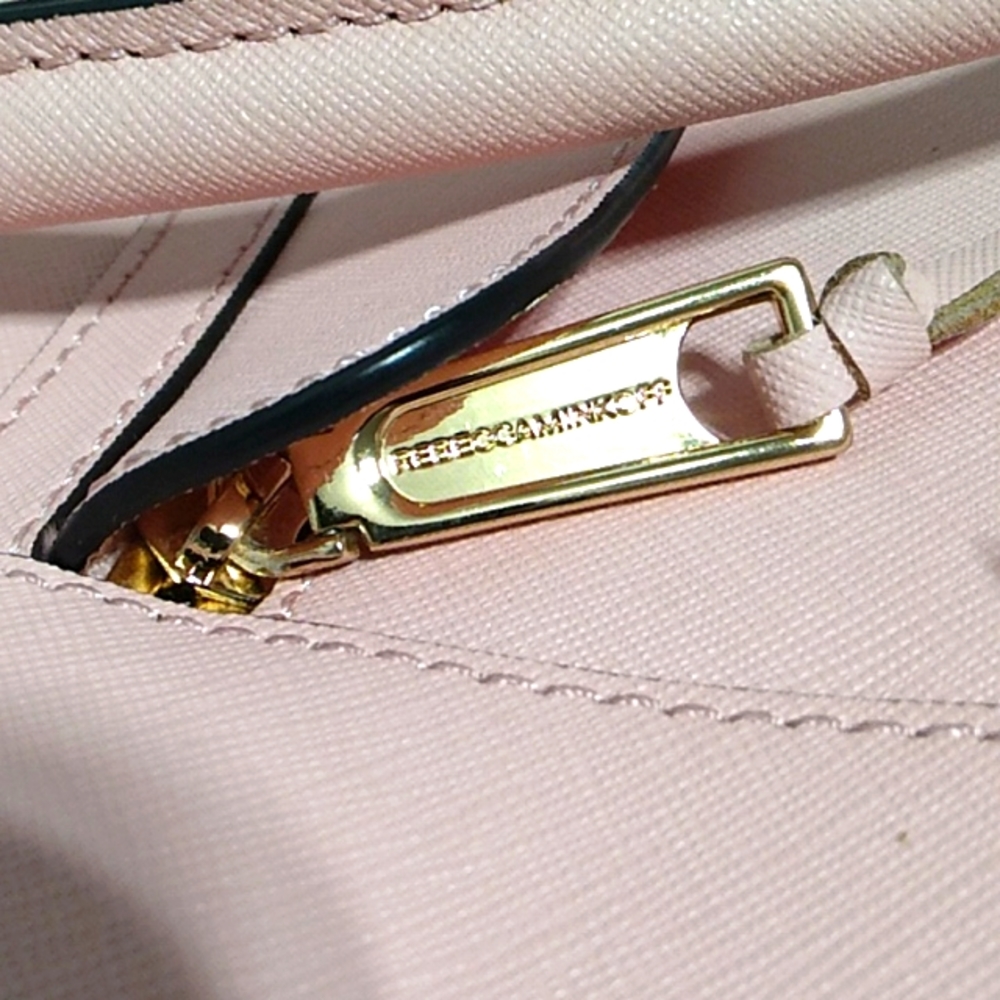 (#30) SALE! Rebecca Minkoff Pink Saffiano Leather Tote/Shoulder Bag W DB - Picture 11 of 16